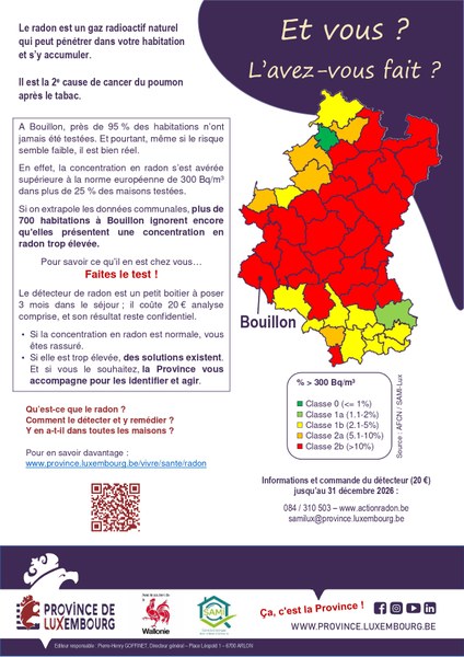 Action Radon 2026 pub BOUILLON